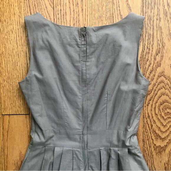 H&M A-Line Taupe Lined Sleeveless Hidden Zipper CottonDress Women’s Size 2 - Picture 6 of 11